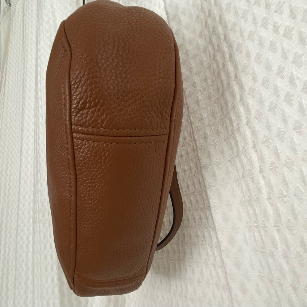 NWOT Michael Kors Y2K Chestnut Leather Boho Shoulder Bag with Gold Accents - Picture 7 of 16